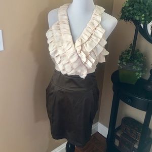 Ruffle neck dress